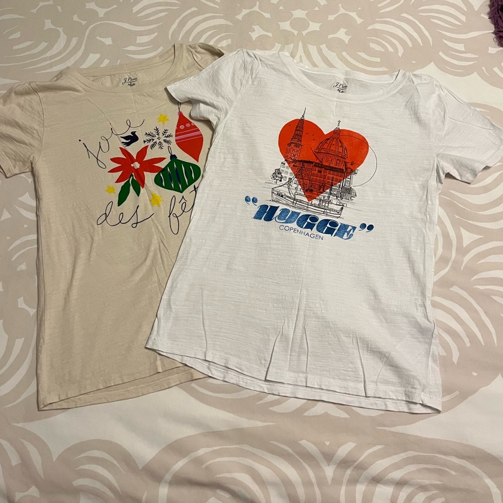 J Crew 100% Cotton T-Shirts (x2)